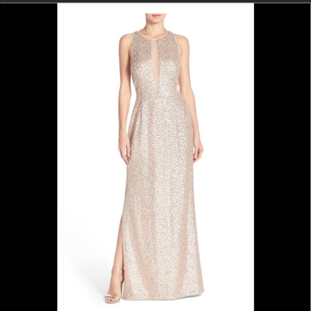 NWOT Aidan sequined gown